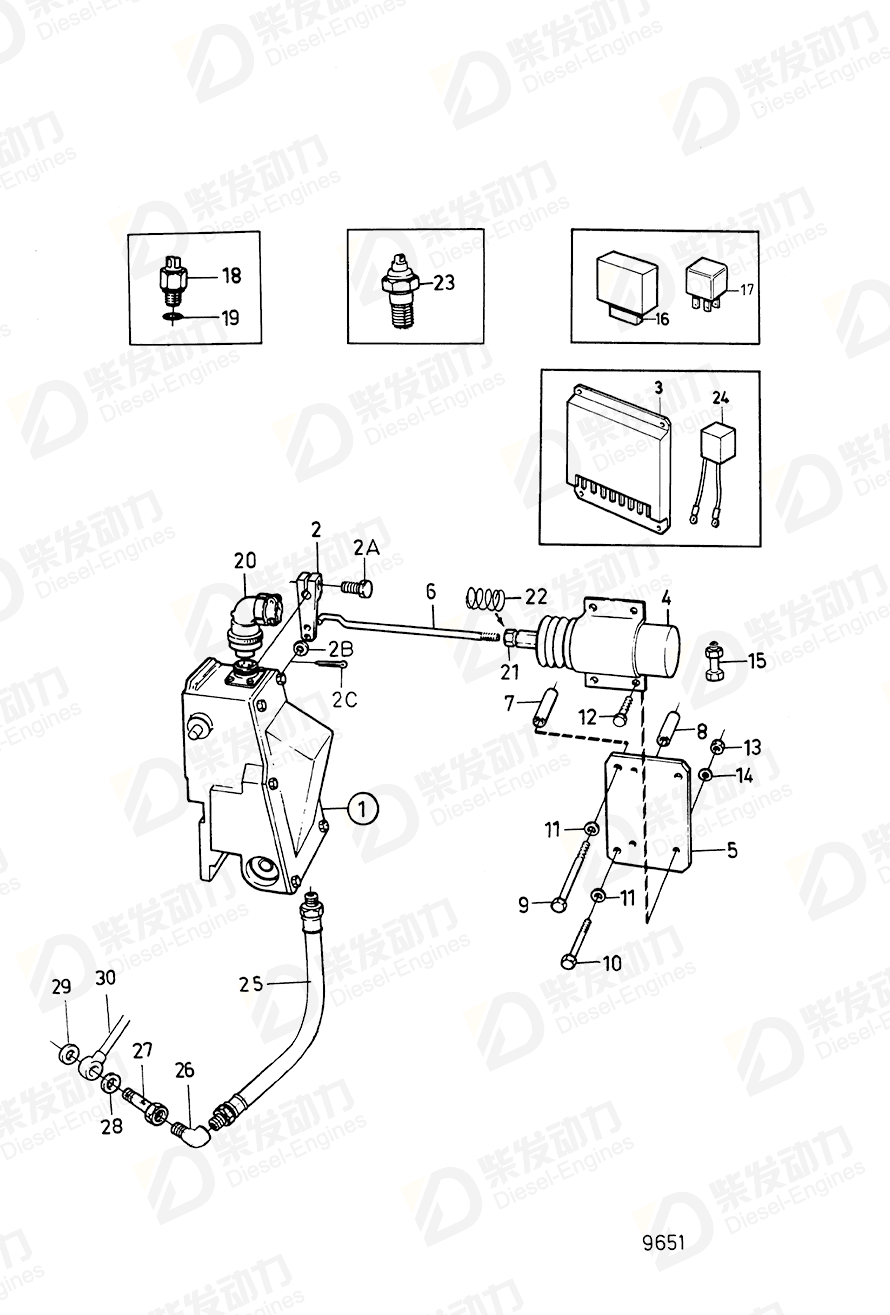 VOLVO Tachometer sensor 3013297 Drawing